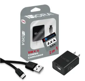 COMBO CARGADOR 2A cable TIPO C (GAR080)