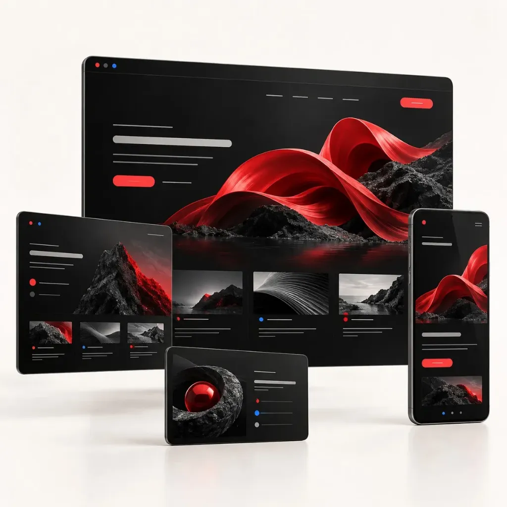Ilustración conceptual: Web premium